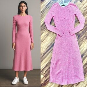 Alice + Olivia Waffle Knit Cotton Maxi Dress